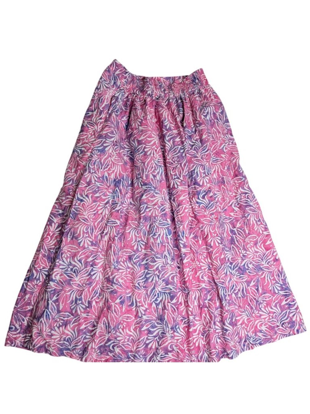 Three Islands Pink Tiered Floral Maxi Skirt With Elastic Waist Size M - Picture 11 of 14